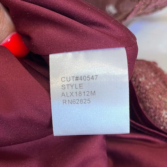 Tadashi Shoji Lace Dress Size 14 Brown Feminine Romantic Gala Sheath Midi Dainty - Picture 11 of 12